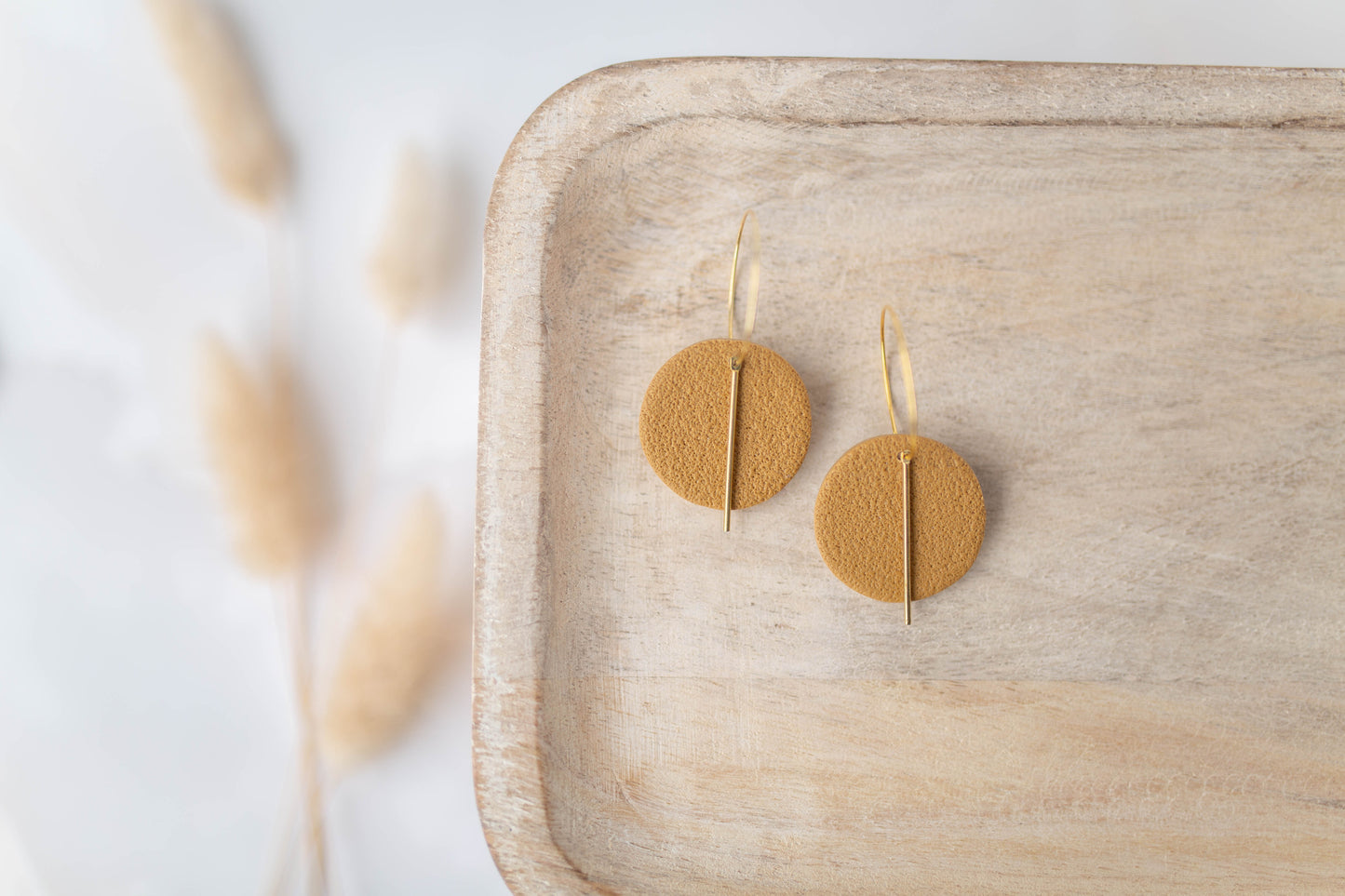 Clay Earrings | Simple Circle Hoops | All Things Fall Collection