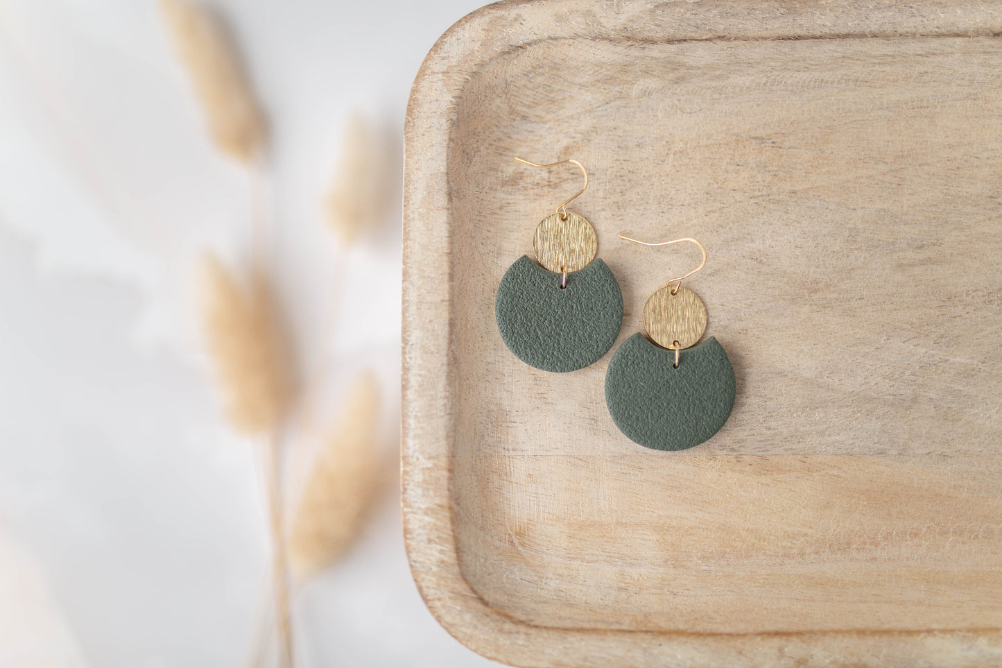 Clay Earrings | Cut-Out Circle Dangles | All Things Fall Collection