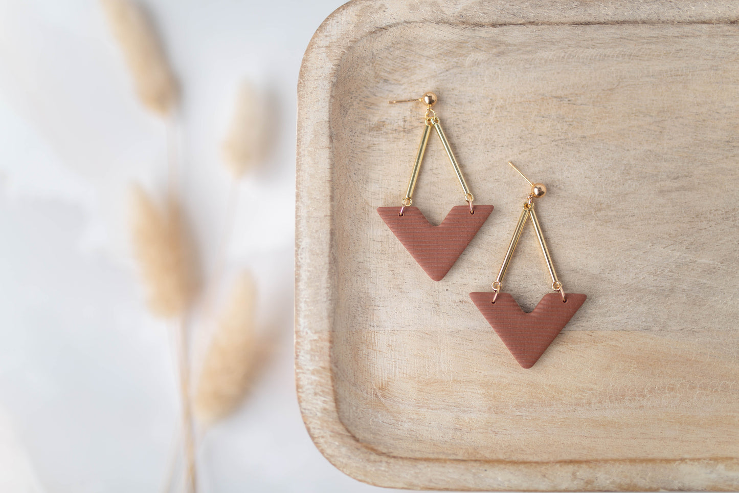 Clay Earrings | Vee Dangles | All Things Fall Collection