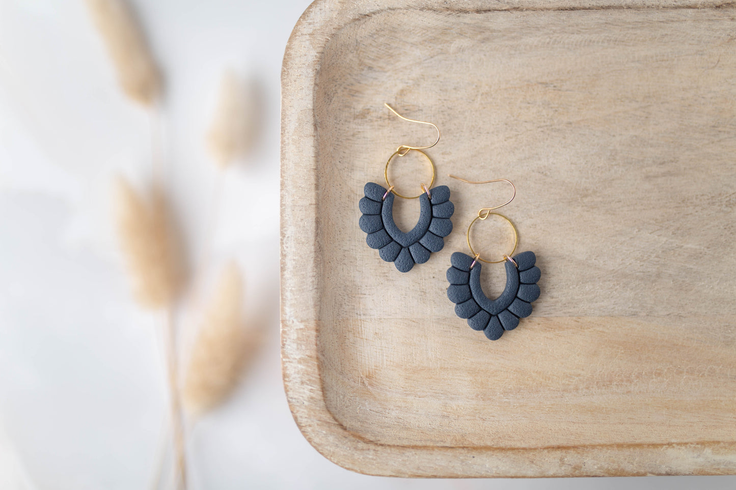 Clay Earrings | Scallop Dangles | All Things Fall Collection