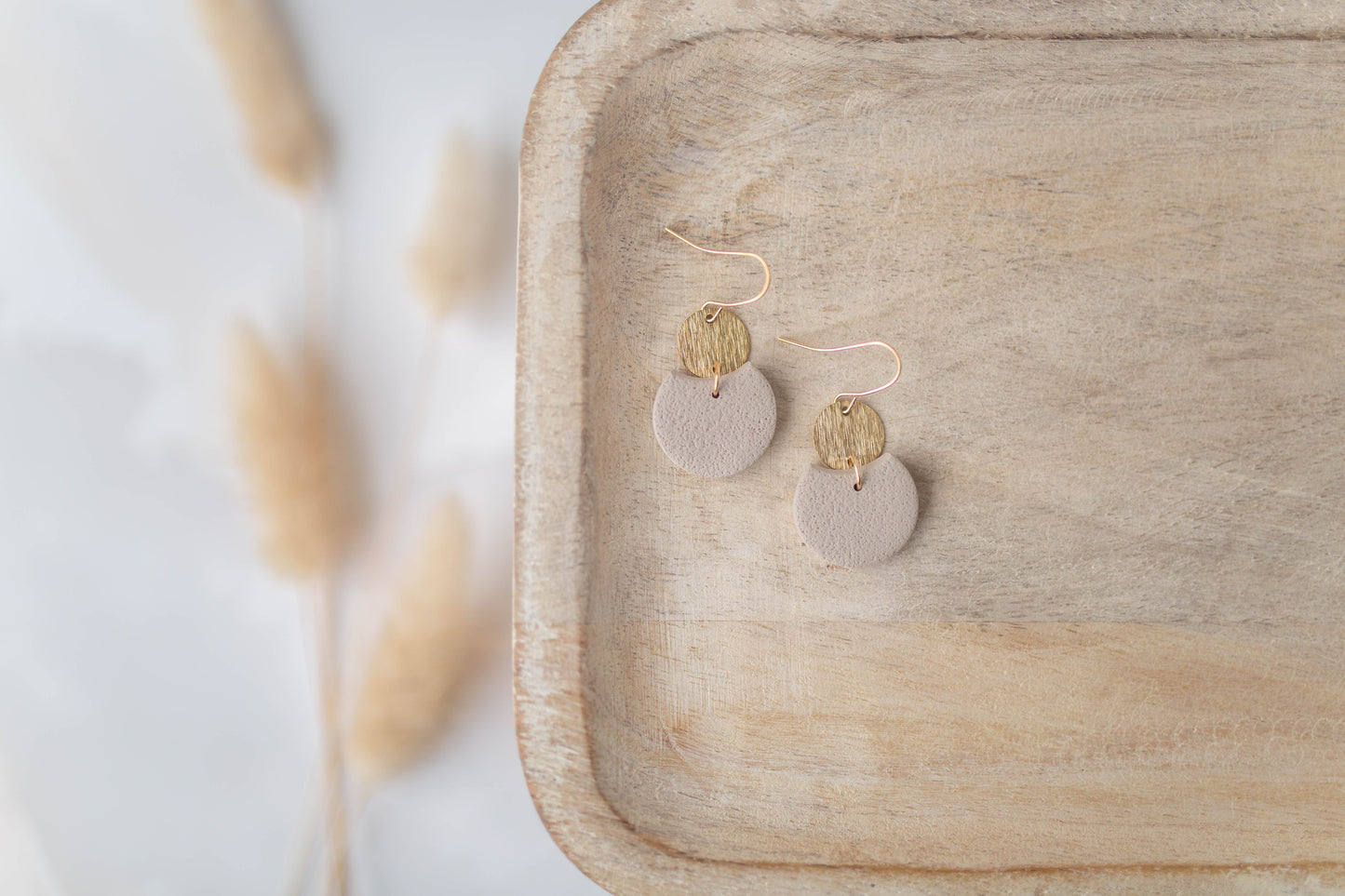 Clay Earrings | Mini Cut-Out Circle Dangles | All Things Fall Collection