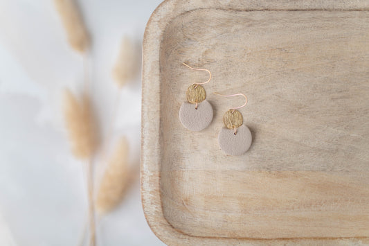 Clay Earrings | Mini Cut-Out Circle Dangles | All Things Fall Collection