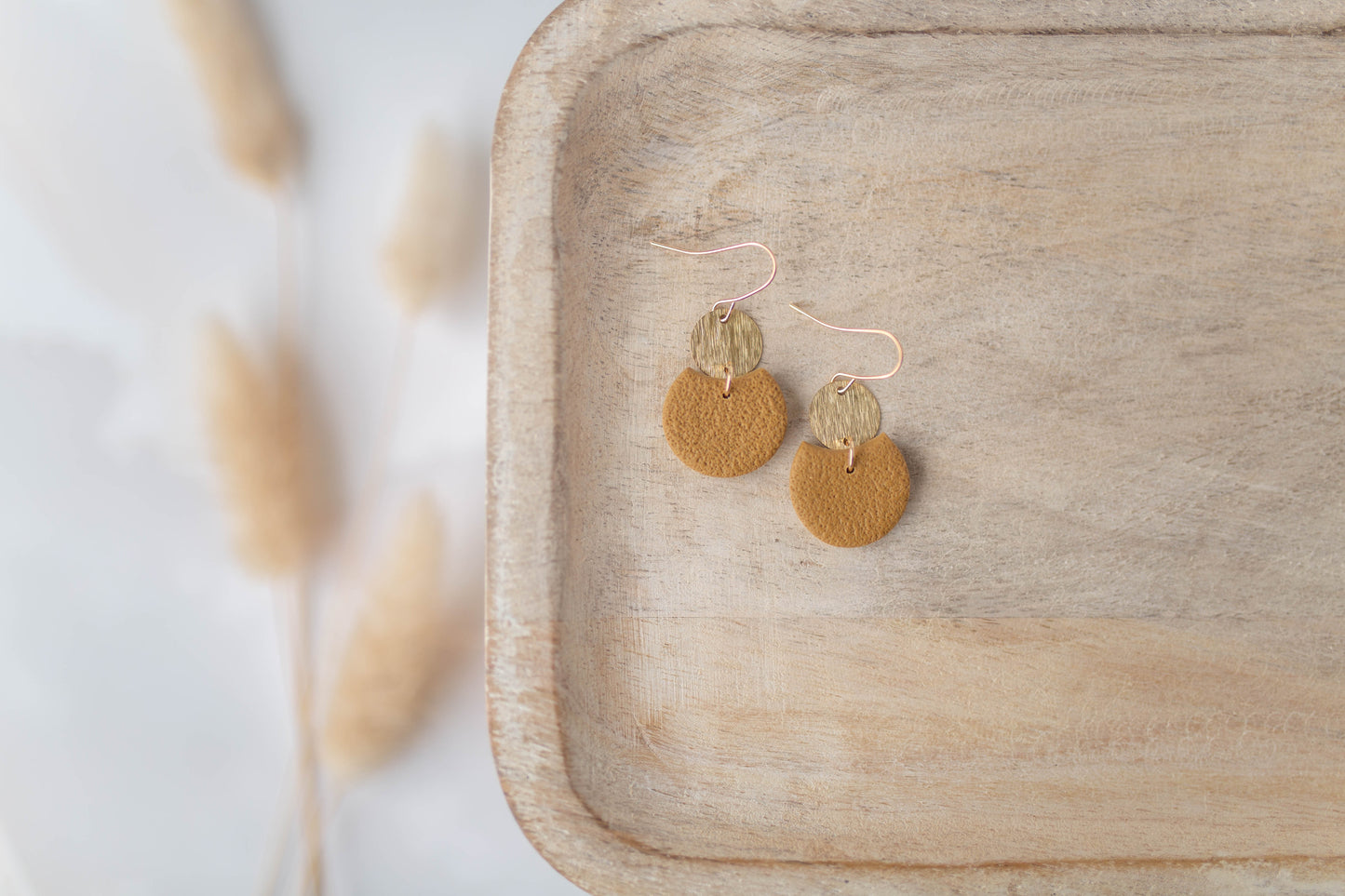 Clay Earrings | Mini Cut-Out Circle Dangles | All Things Fall Collection