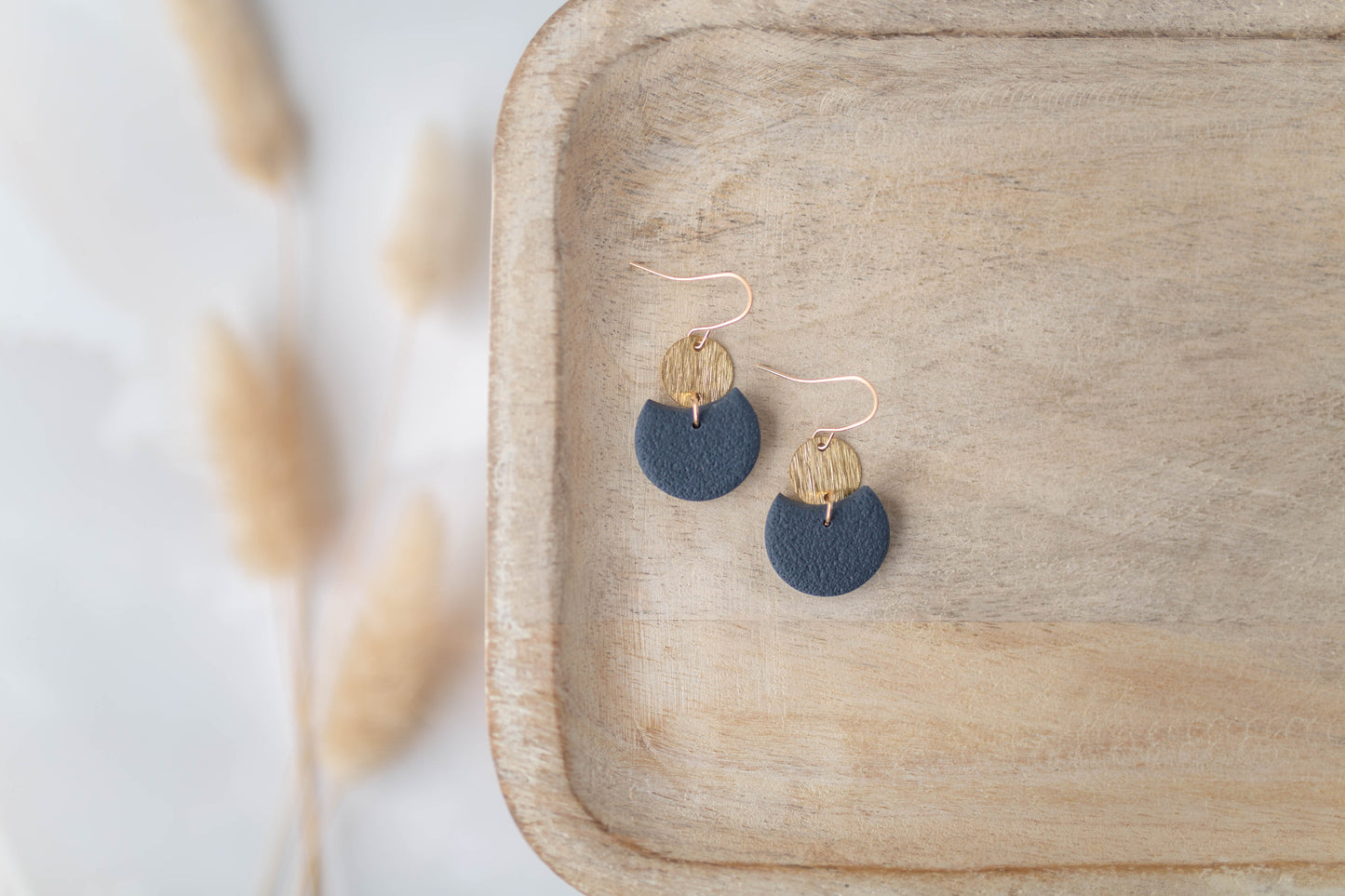 Clay Earrings | Mini Cut-Out Circle Dangles | All Things Fall Collection