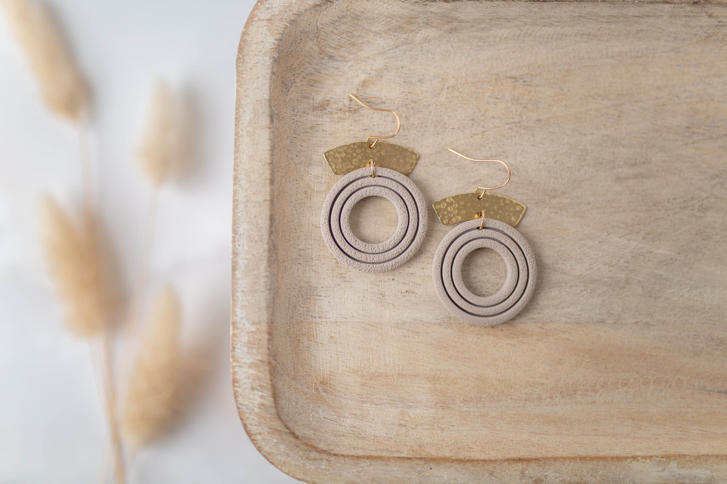 Clay Earrings | Circle Dangles | All Things Fall Collection