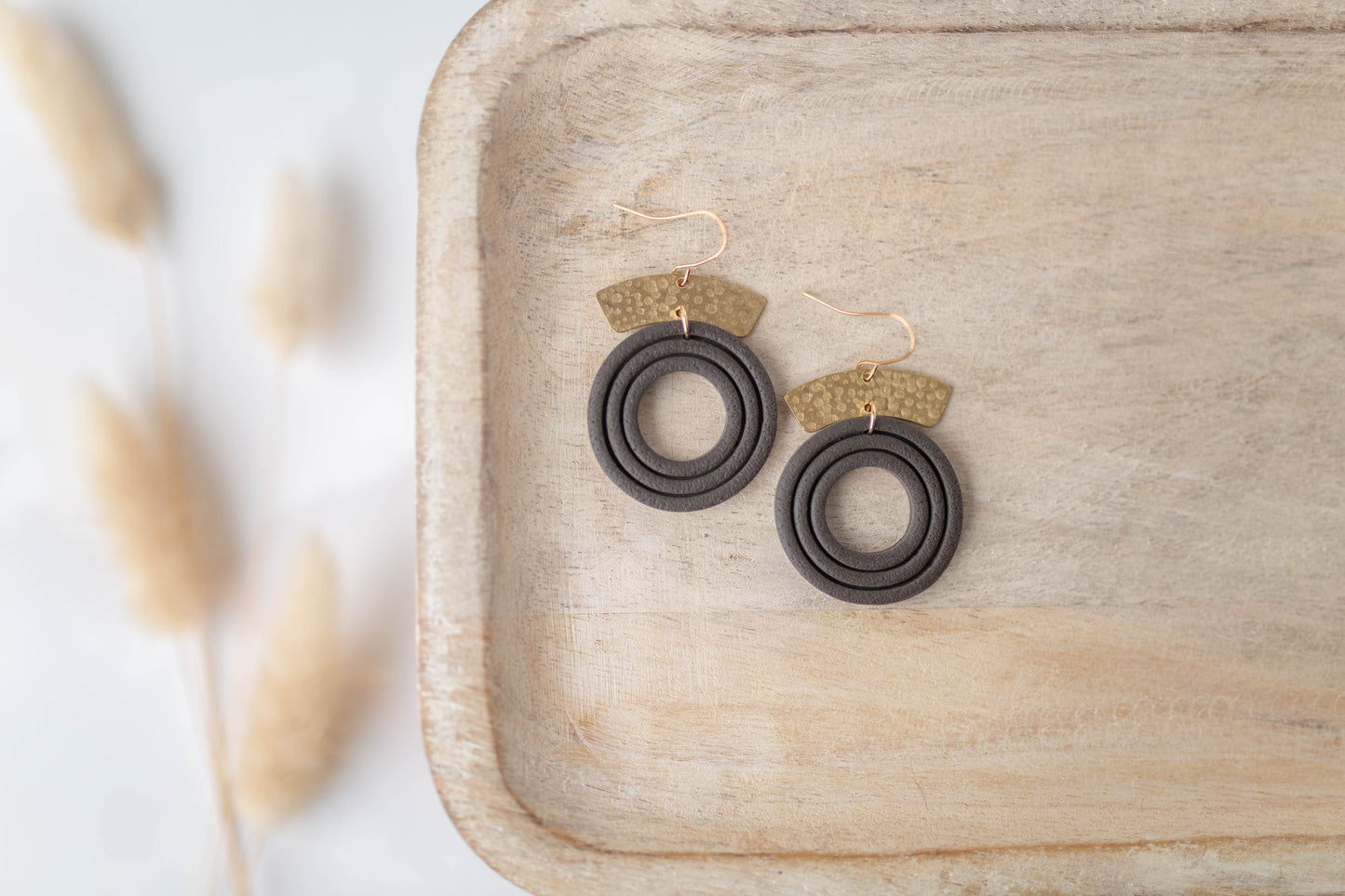 Clay Earrings | Circle Dangles | All Things Fall Collection