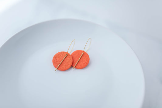 Clay Earrings | Game Day Simple Circle Hoops | Civil War Collection