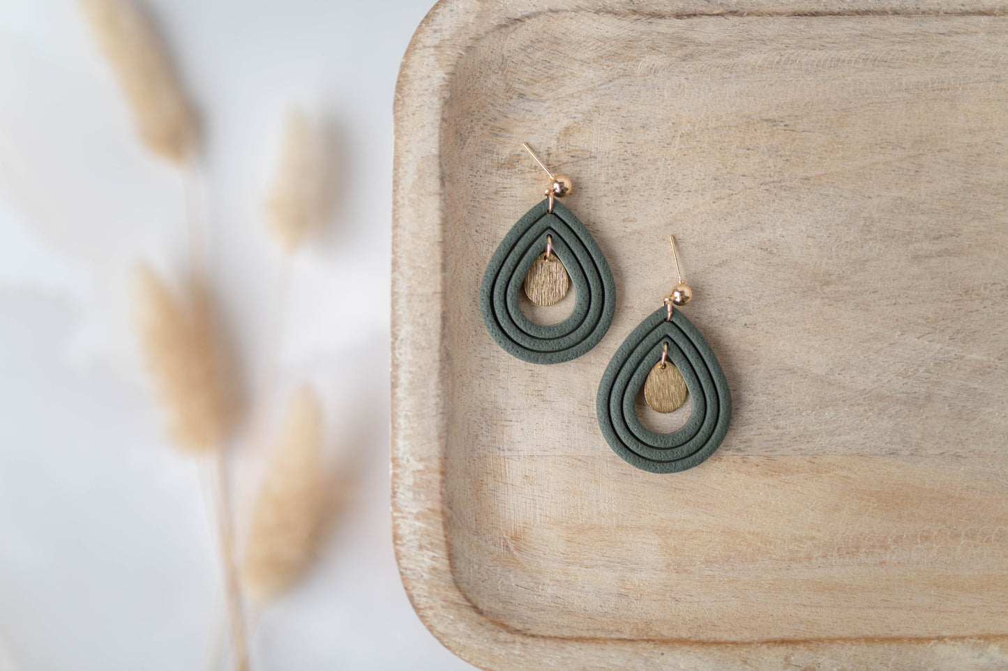 Clay Earrings | Teardrop Dangles | All Things Fall Collection