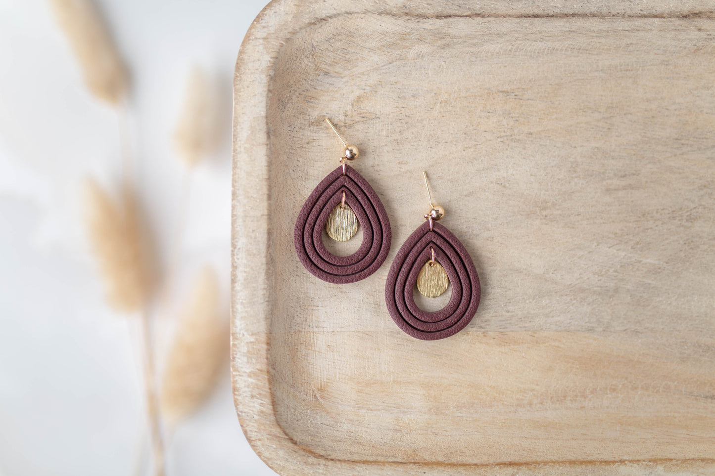 Clay Earrings | Teardrop Dangles | All Things Fall Collection