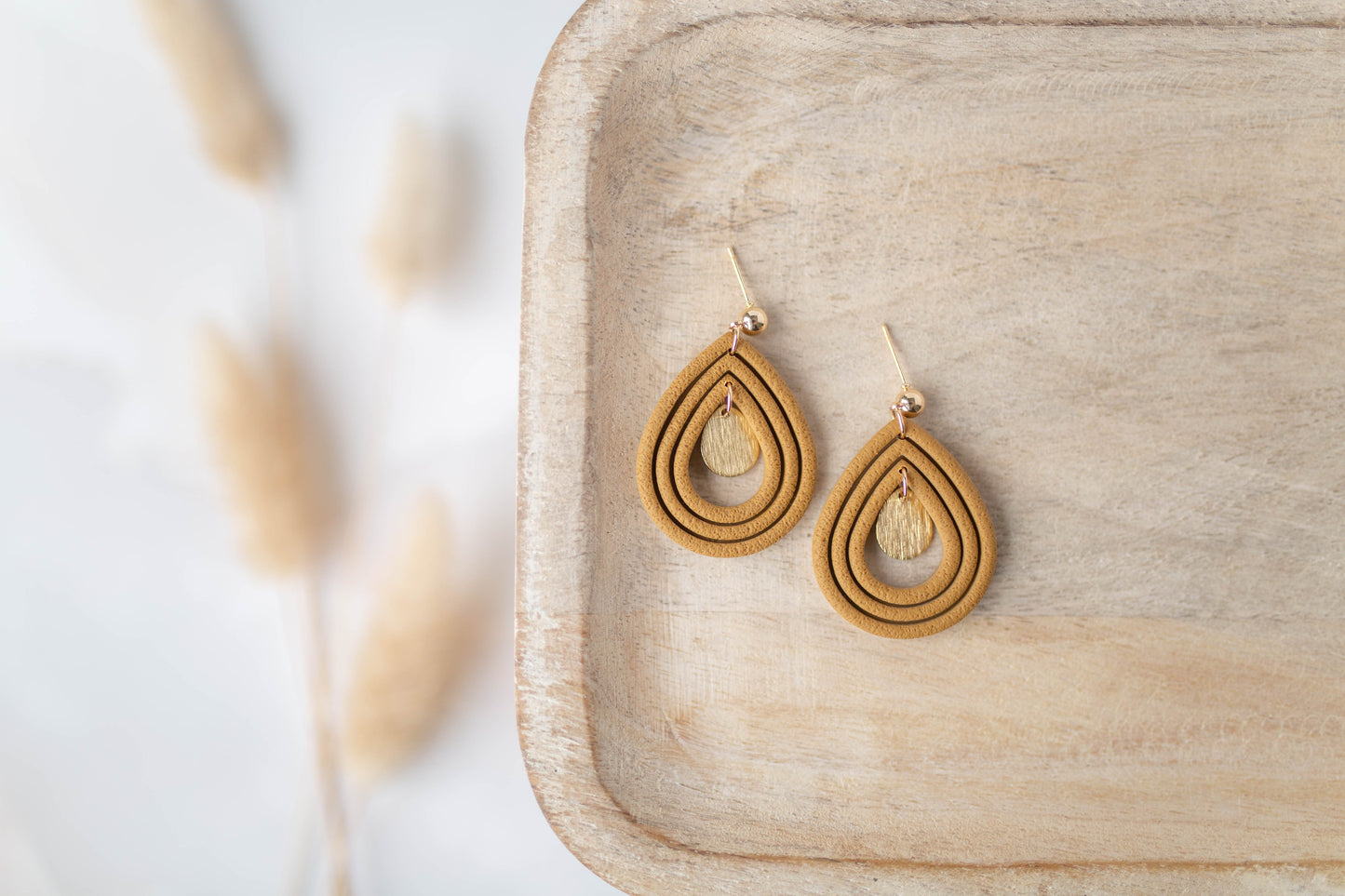 Clay Earrings | Teardrop Dangles | All Things Fall Collection