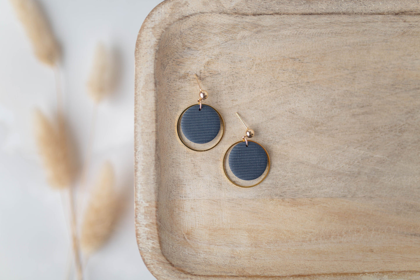 Clay Earrings | Dainty Circle Dangles | All Things Fall Collection