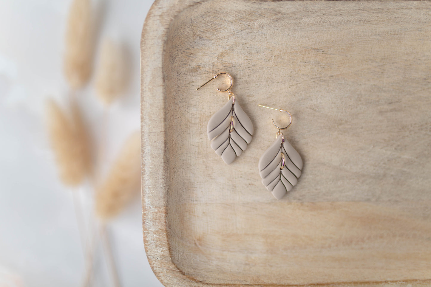 Clay Earrings | Dainty Leaf Dangles | All Things Fall Collection