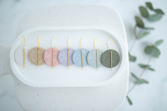 Clay Earrings | Simple Circle Hoops | Spring Fling Collection