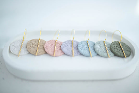 Clay Earrings | Simple Circle Hoops | Spring Fling Collection