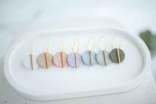 Clay Earrings | Mini Simple Circle Hoops | Spring Fling Collection
