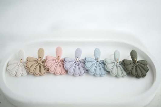 Clay Earrings | Boho Floral Dangles | Spring Fling Collection