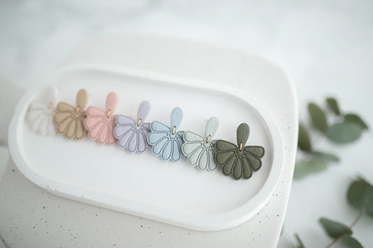 Clay Earrings | Boho Floral Dangles | Spring Fling Collection
