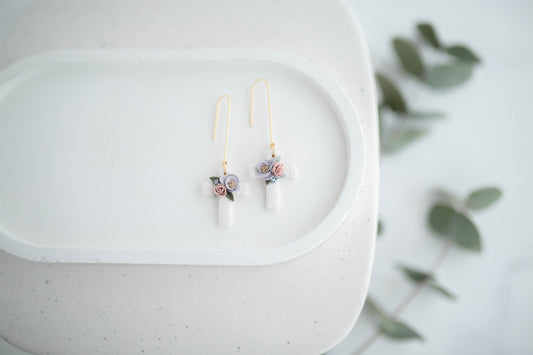 Clay Earrings | Spring Fling Cross Dangles | Spring Fling Collection