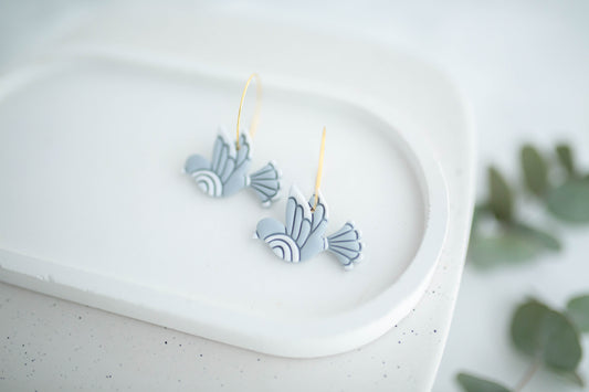 Clay Earrings | Blue Bird Hoops | Spring Fling Collection