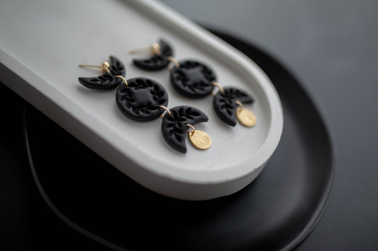 Clay Earrings | Botanical Moon Phases | Boo Collection