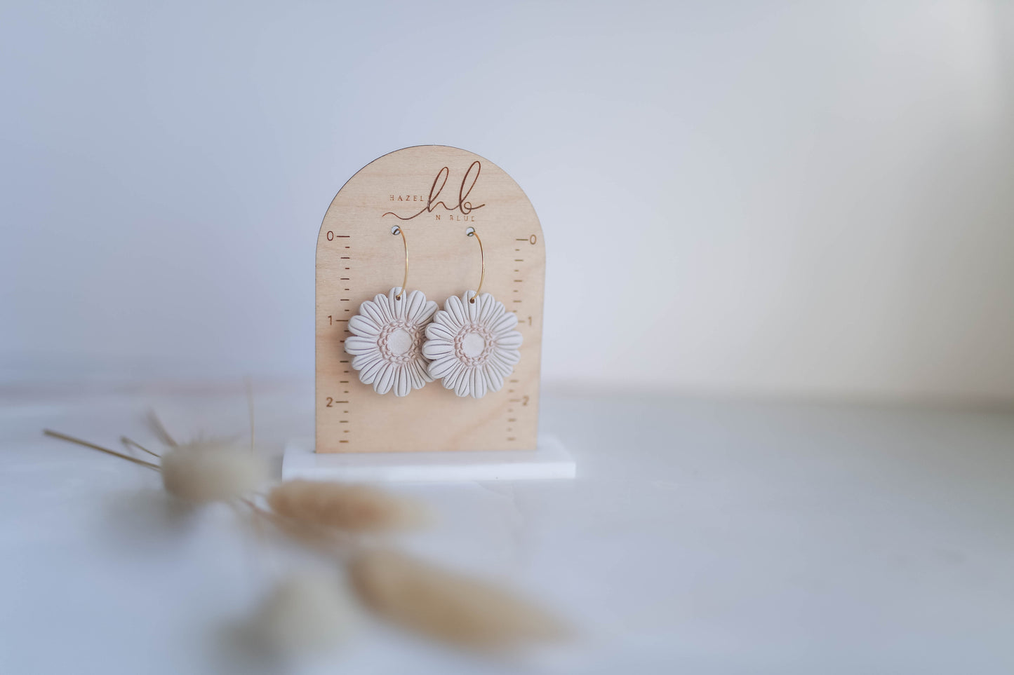 Clay Earrings | Fall Flower Hoops | Autumn Vibes Collection