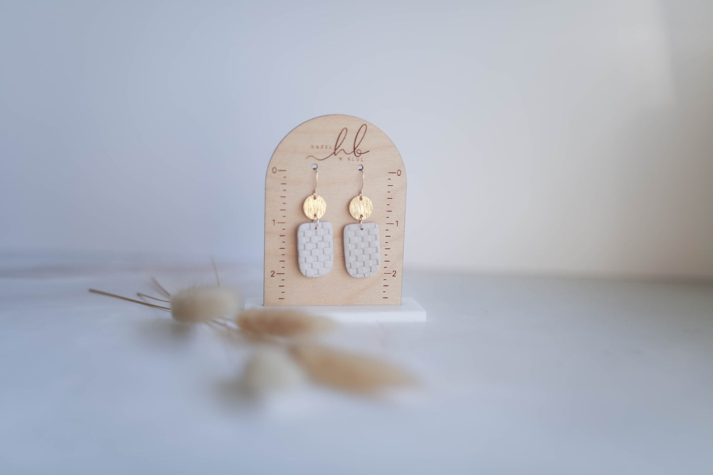 Clay Earrings | Checkered Dangles | Autumn Vibes Collection