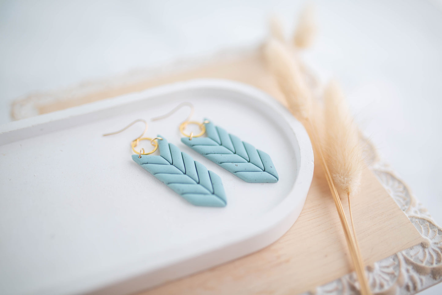 Clay Earrings | Fletching Dangles | Cozy Cowgirl Collection