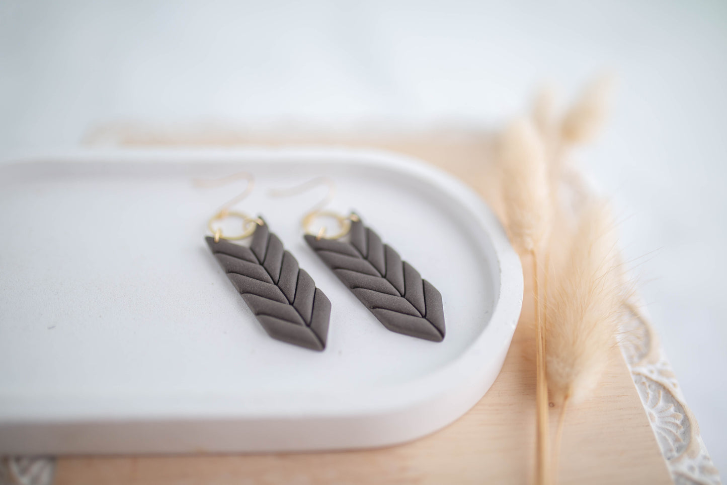 Clay Earrings | Fletching Dangles | Cozy Cowgirl Collection