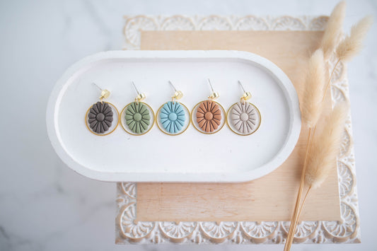 Clay Earrings | Mini Concho Dangles | Cozy Cowgirl Collection