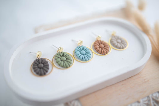 Clay Earrings | Mini Concho Dangles | Cozy Cowgirl Collection