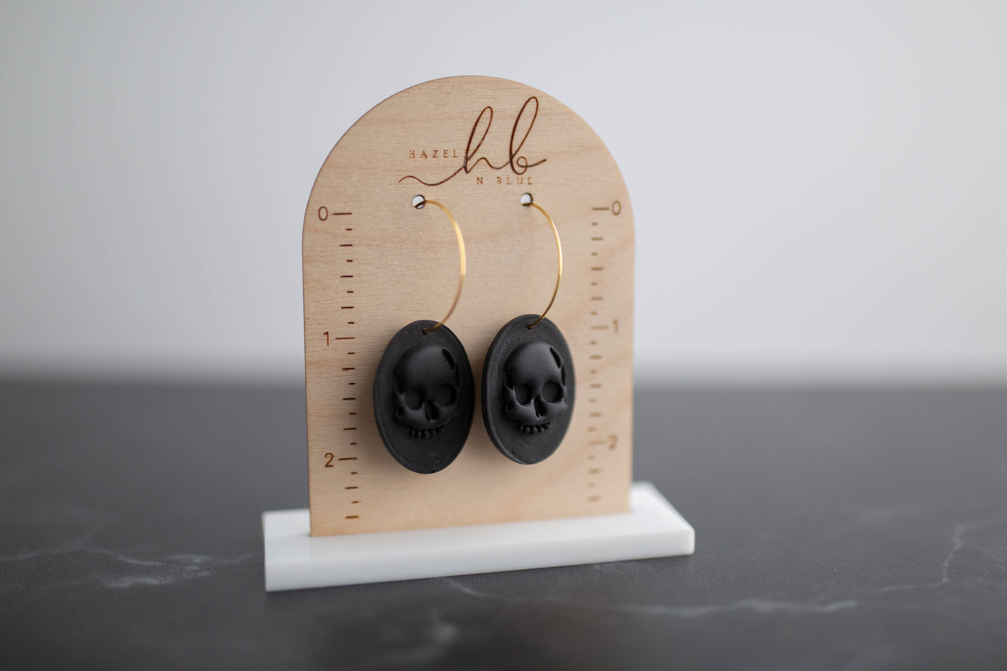 Clay Earrings | Skull Hoops | Boo Collection