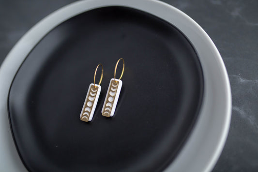 Clay Earrings | Moon Phase Hoops | Boo Collection