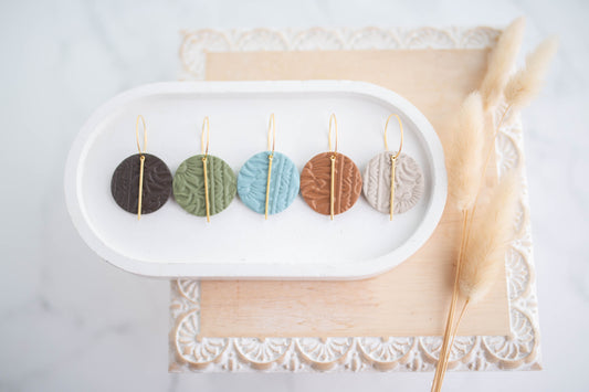 Clay Earrings | Western Simple Circle Hoops | Cozy Cowgirl Collection