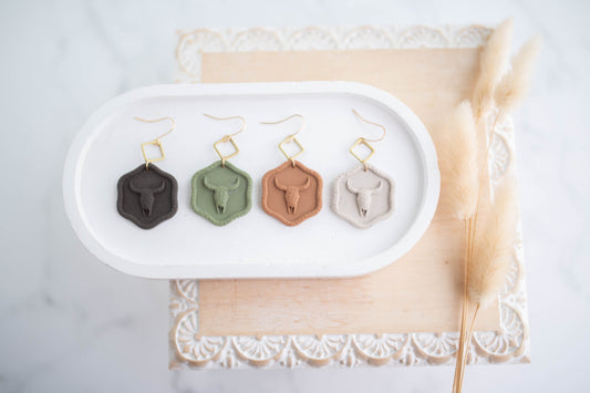 Clay Earrings | Stampede Dangles | Cozy Cowgirl Collection