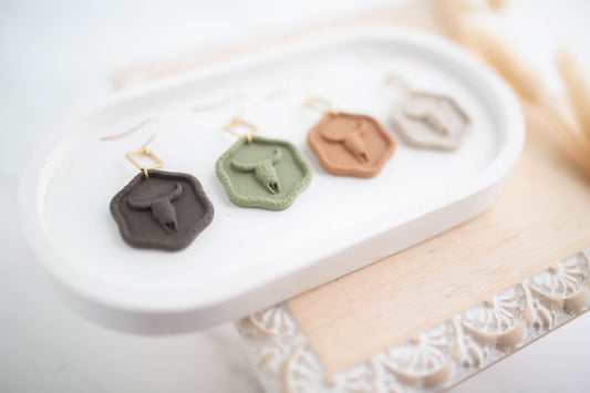 Clay Earrings | Stampede Dangles | Cozy Cowgirl Collection