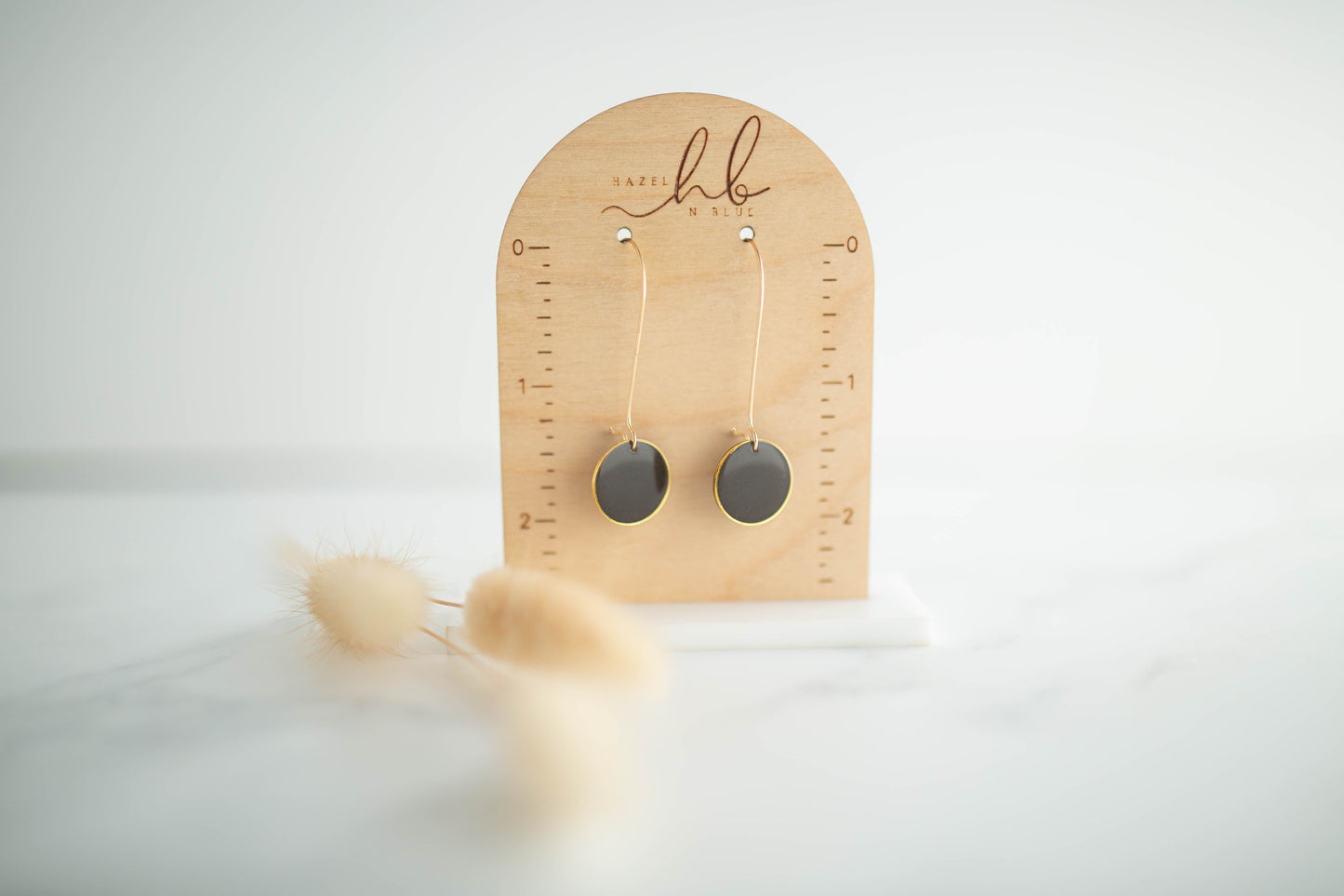 Clay Earrings | Longline Circle Dangles | Autumn Edit
