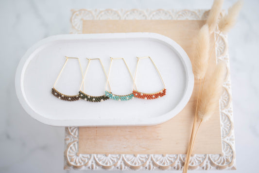 Beaded Earrings | Cozy Beaded Hoops | Cozy Cowgirl Collection