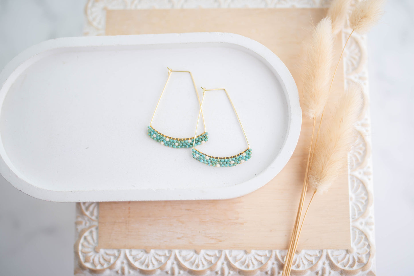 Beaded Earrings | Cozy Beaded Hoops | Cozy Cowgirl Collection