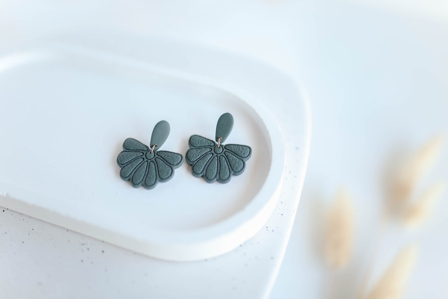 Clay Earrings | Boho Floral Dangles | Autumn Vibes Collection