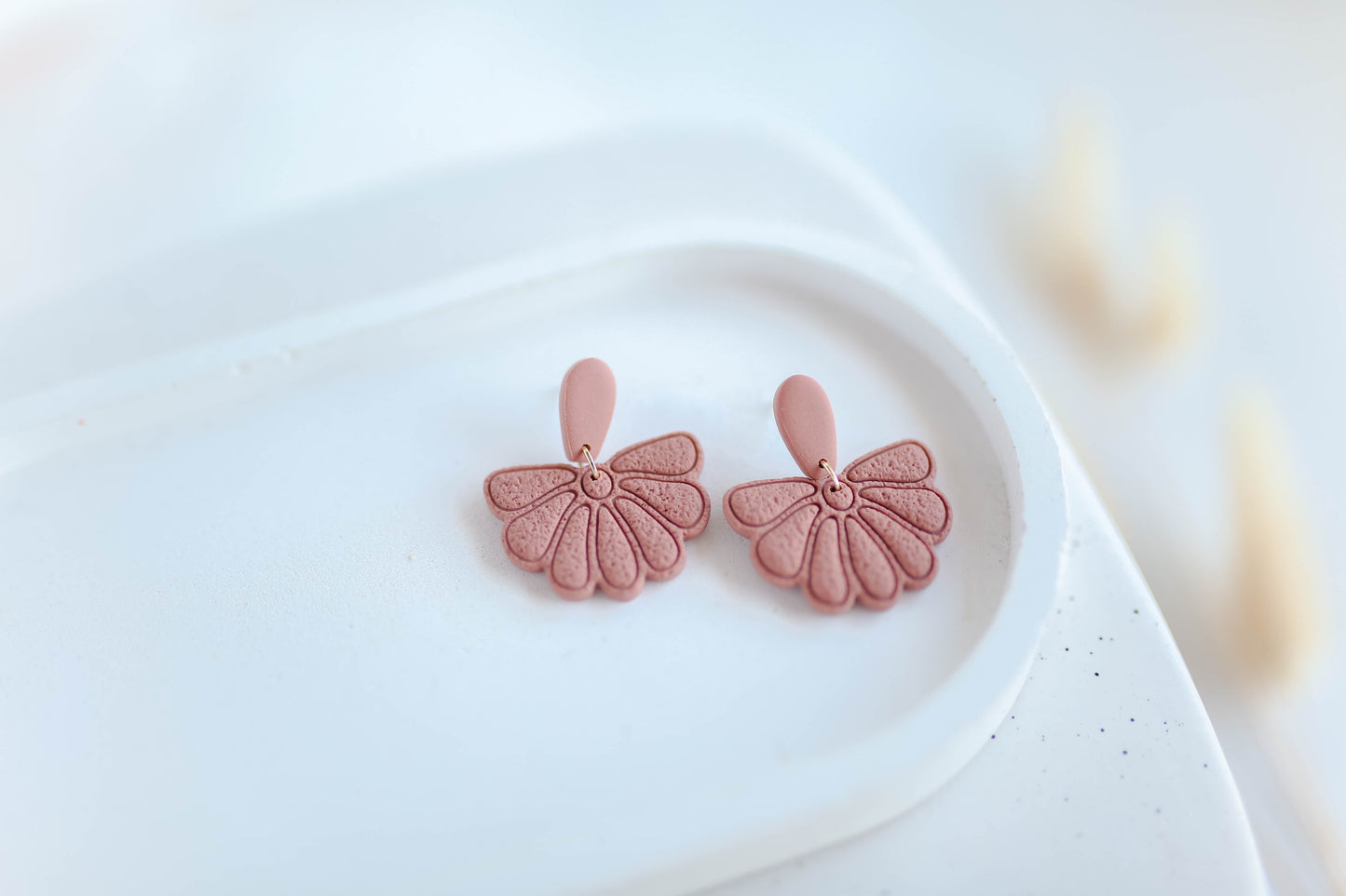 Clay Earrings | Boho Floral Dangles | Autumn Vibes Collection