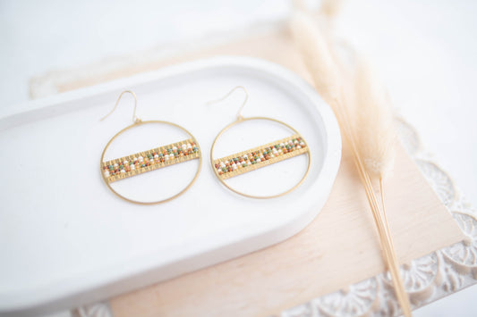 Beaded Earrings | Cozy Beaded Circle Dangles | Cozy Cowgirl Collection