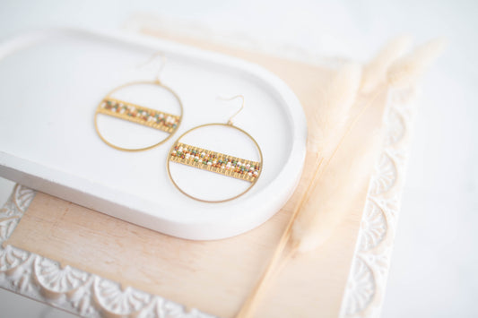 Beaded Earrings | Cozy Beaded Circle Dangles | Cozy Cowgirl Collection