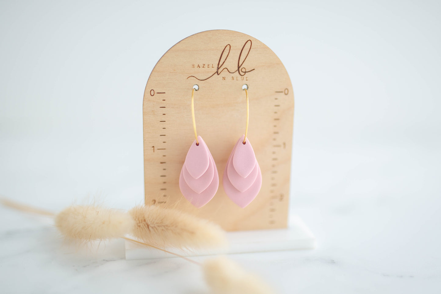 Clay Earrings | Stacked Hoops | Happy Collection