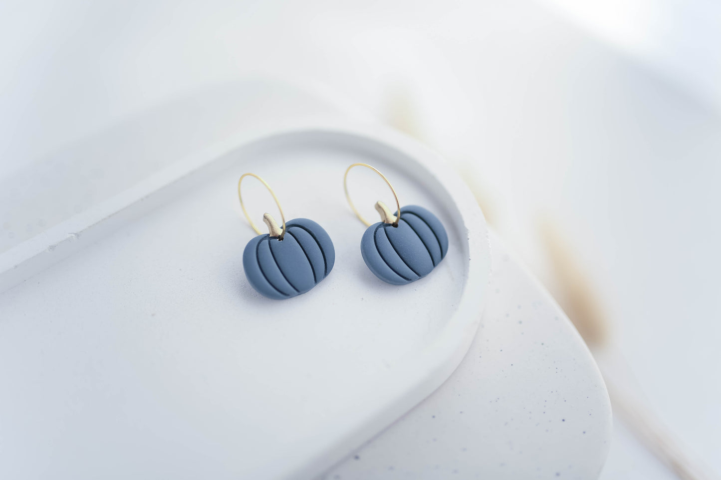 Clay Earrings | Pumpkin Hoops | Autumn Vibes Collection