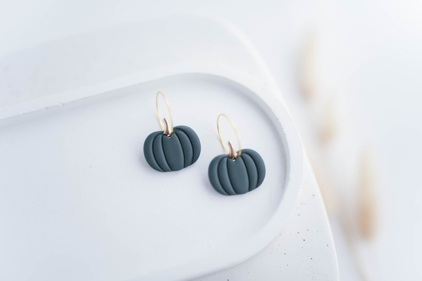 Clay Earrings | Pumpkin Hoops | Autumn Vibes Collection