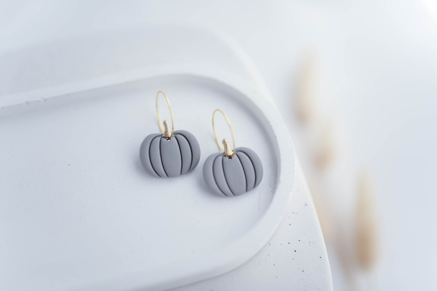 Clay Earrings | Pumpkin Hoops | Autumn Vibes Collection