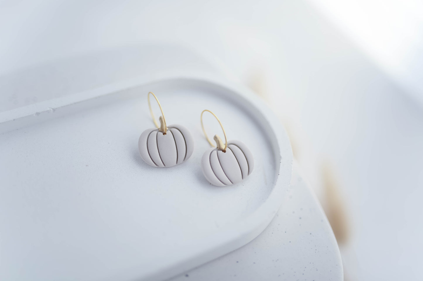 Clay Earrings | Pumpkin Hoops | Autumn Vibes Collection