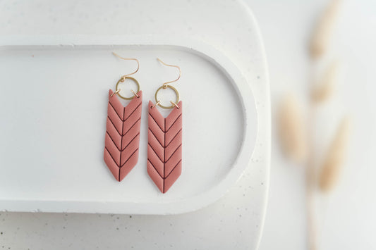 Clay Earrings | Fletching Dangles | Autumn Vibes Collection