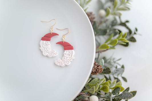 Clay Earrings | Santa Moons | Merry Everything