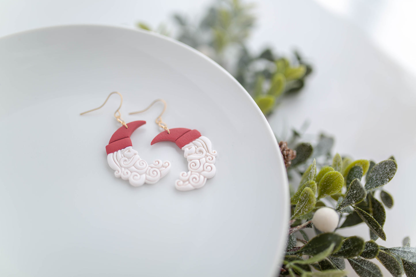 Clay Earrings | Santa Moons | Merry Everything